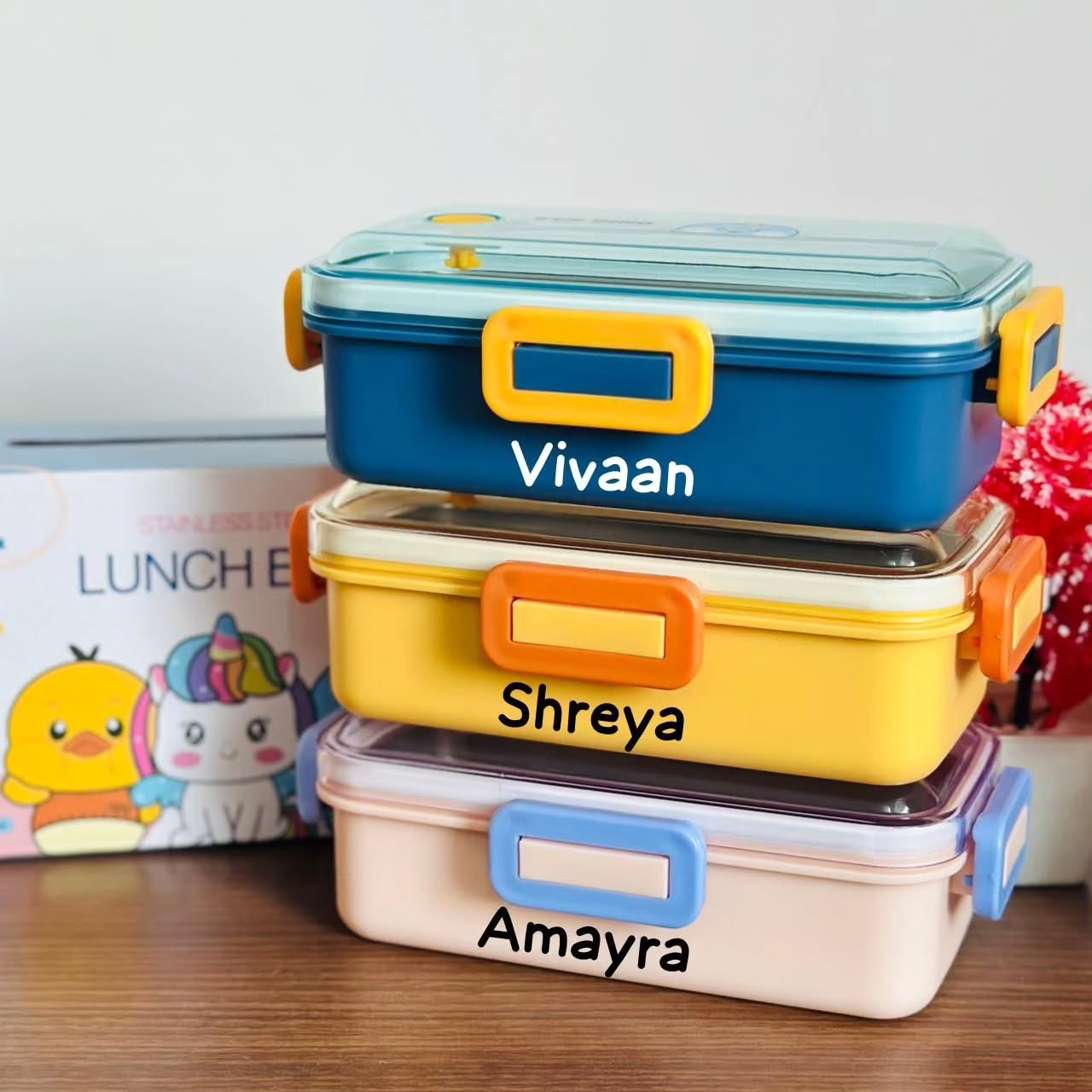 Dino Stainless Steel Lunch Box