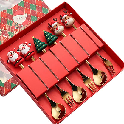 Christmas Spoon & Fork [ 6pcs]