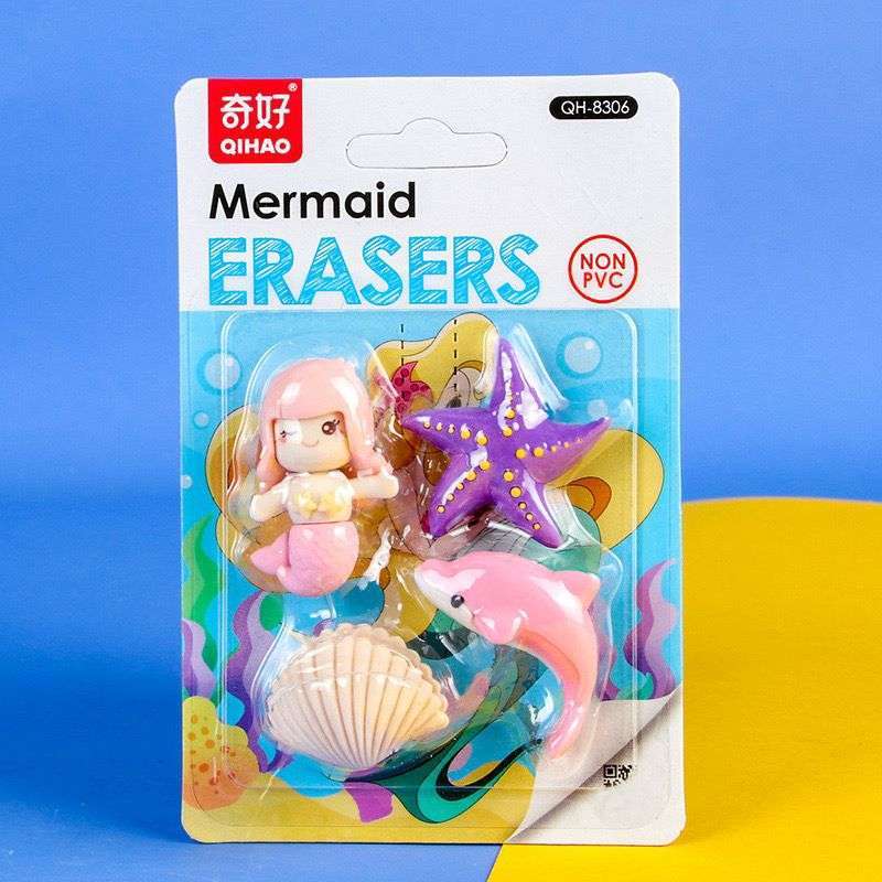 Mermaid Eraser Set