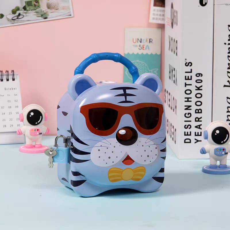 Tiger Shape Metal Money Bank