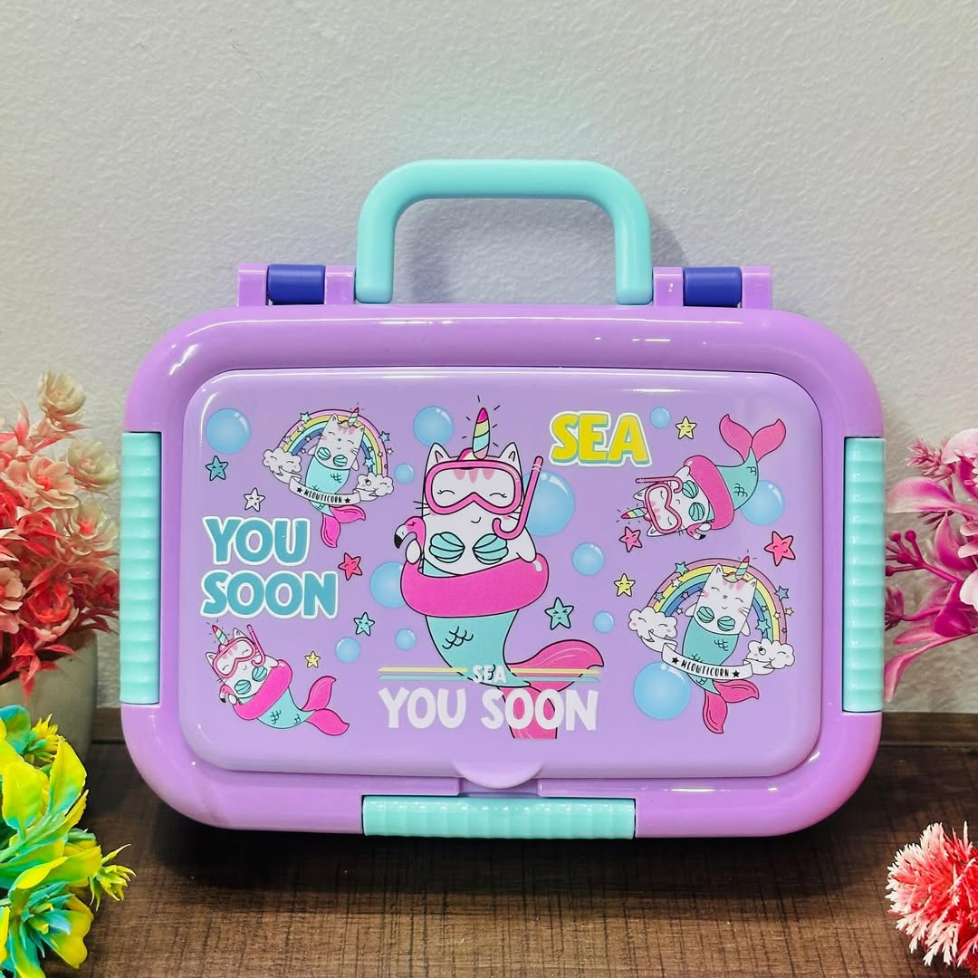 Little Munch Lunch Box – Colorful Bento Style Tiffin with Multiple Compartments