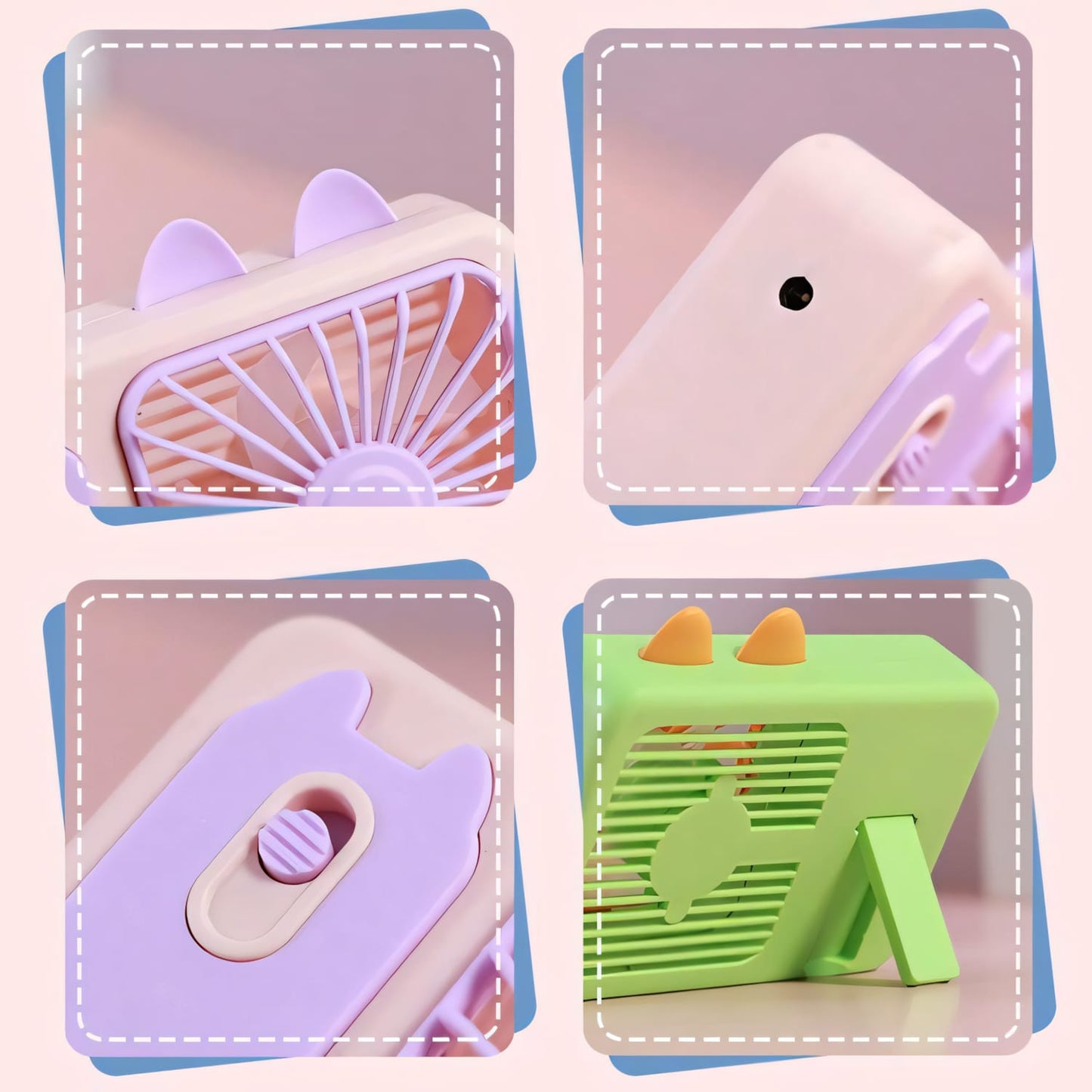 Cartoon Kitten Mini Fan