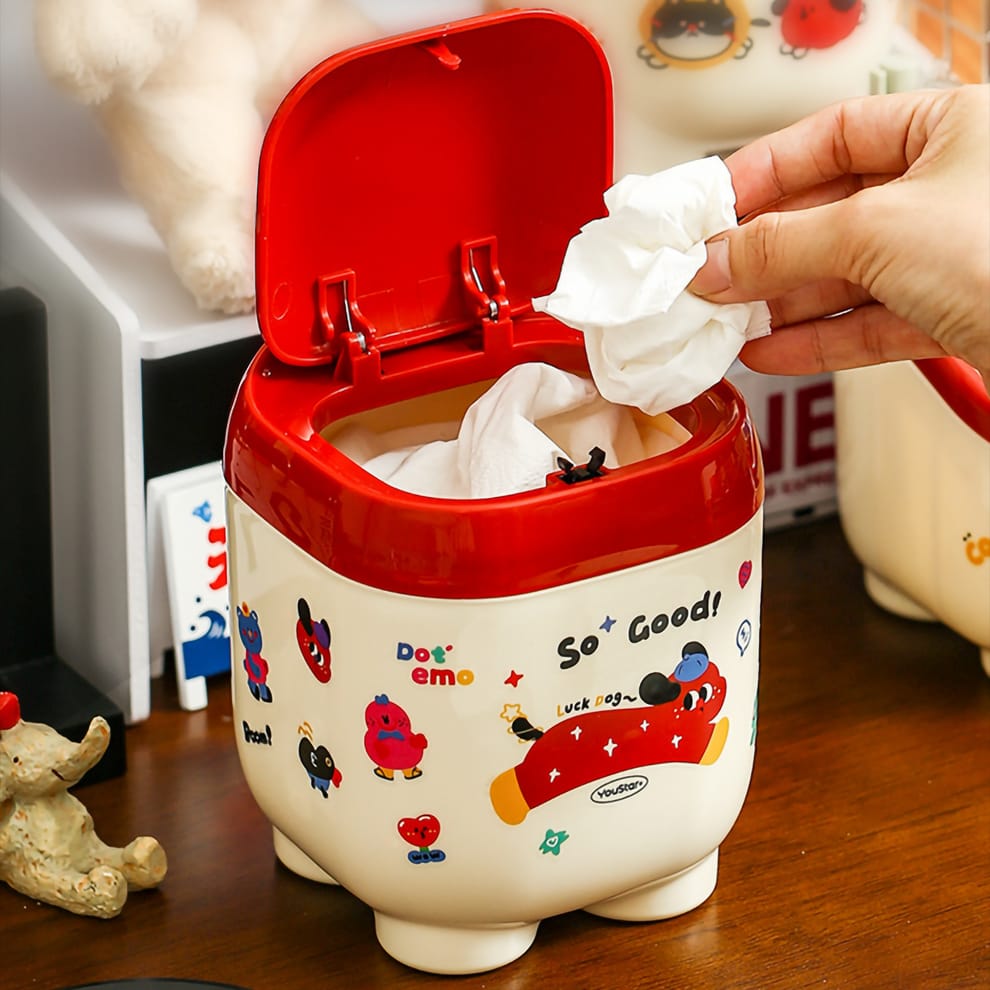 Cute Mini Desktop Trash Can