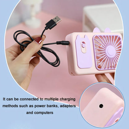 Cartoon Kitten Mini Fan