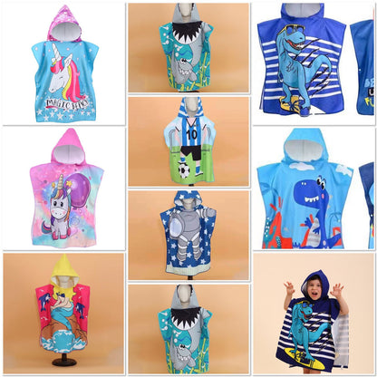 Kids Hooded Poncho Towels