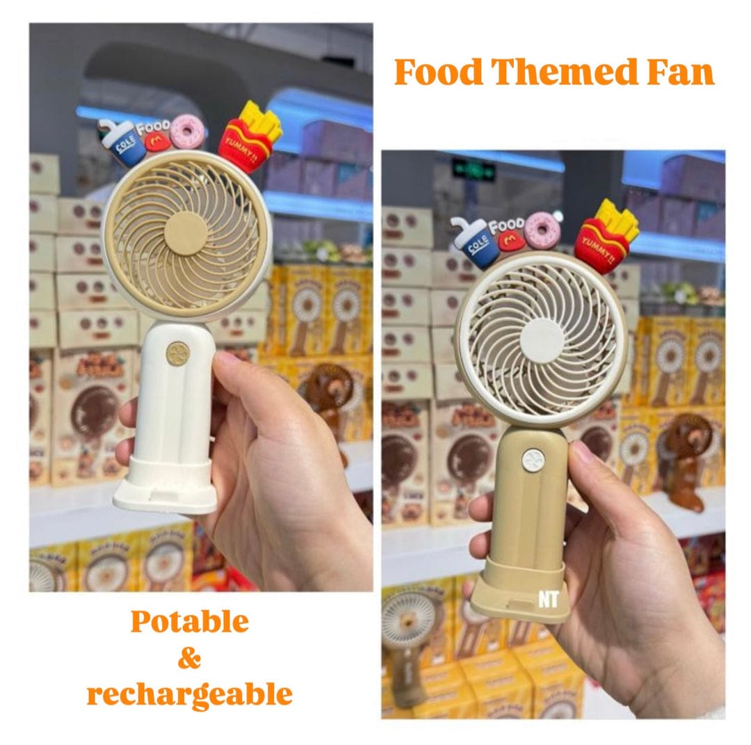 Fast Food Mini Handheld Rechargeable Fan