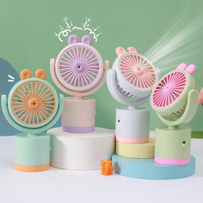 Cute 360° Rotating Rechargeable Mini Hand Fan