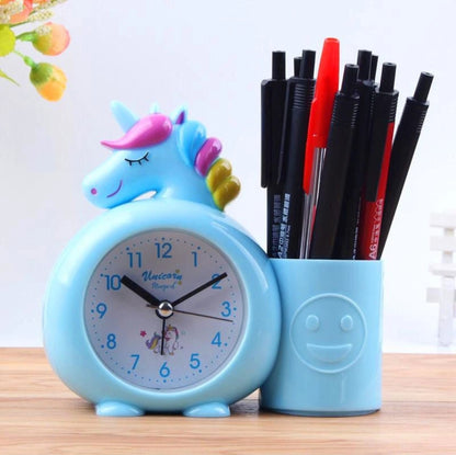 Unicorn Alarm Clock With Pen Stand
