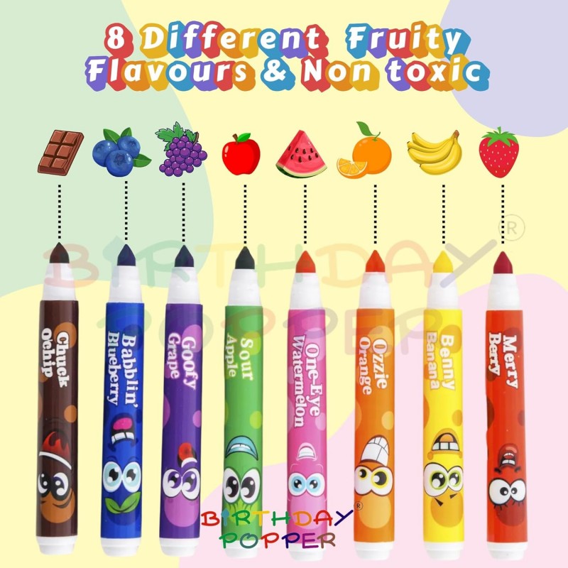 Macroon Crazy Faces New Washable Scented Marker