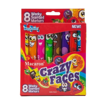 Macroon Crazy Faces New Washable Scented Marker