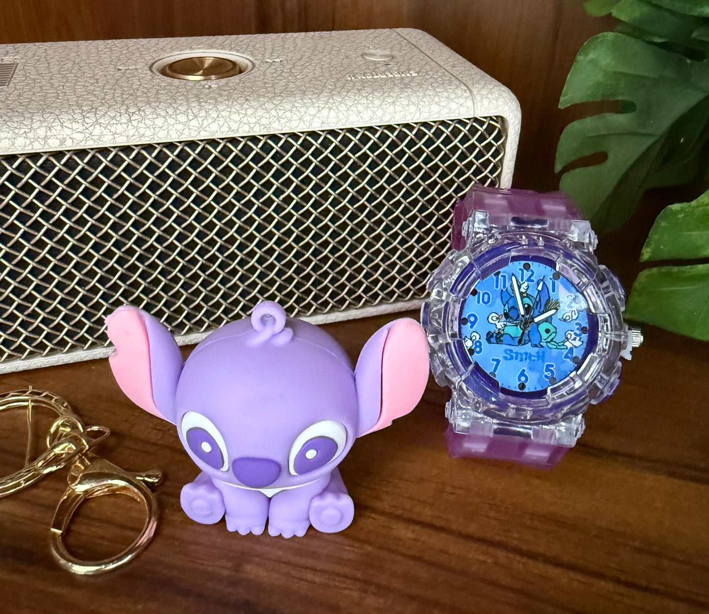 Premium Disney Theme Wrist Watch & Keychain Combo