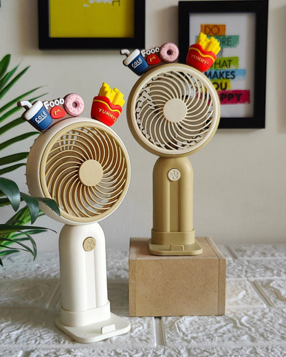 Fast Food Mini Handheld Rechargeable Fan