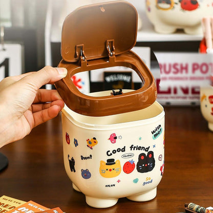 Cute Mini Desktop Trash Can