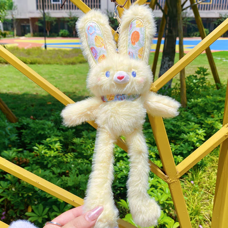 Soft Plush Yellow Bunny Keychain