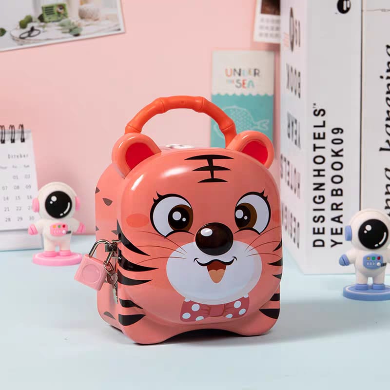 Tiger Shape Metal Money Bank