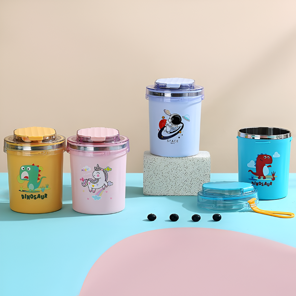 Cartoon Printed Stainless Steel Cup