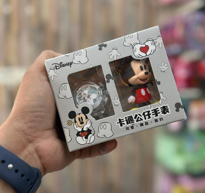 Premium Disney Theme Wrist Watch & Keychain Combo