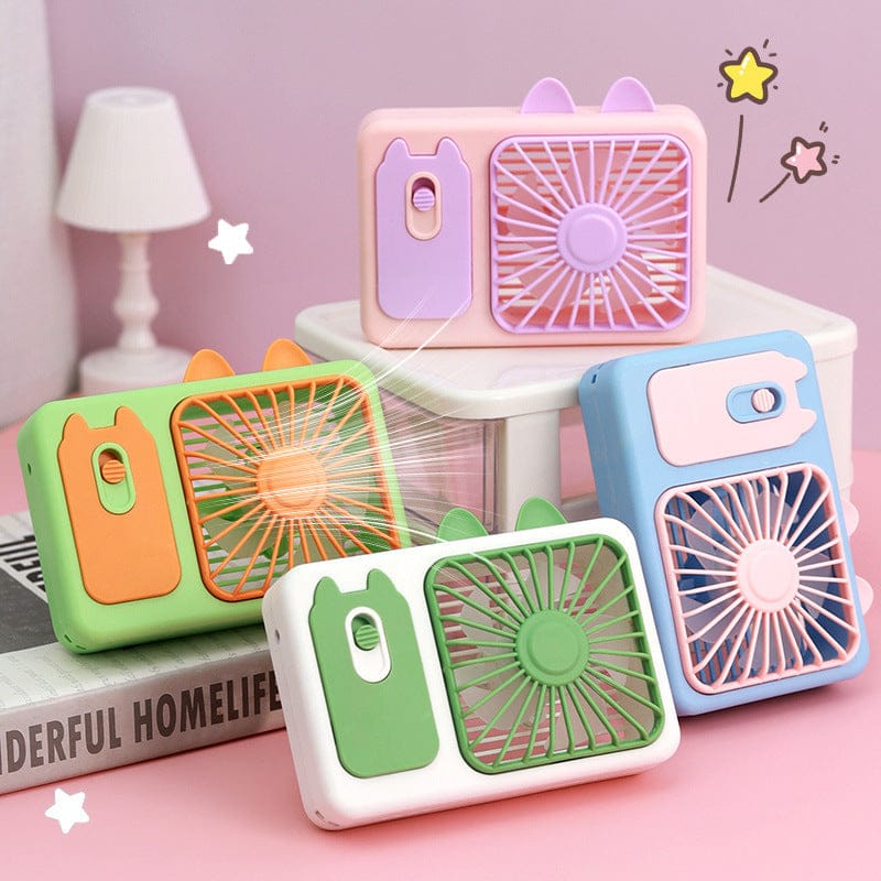 Cartoon Kitten Mini Fan