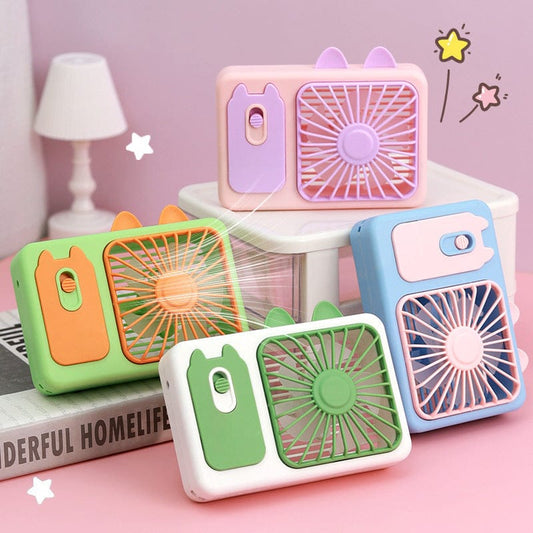 Cartoon Kitten Mini Fan