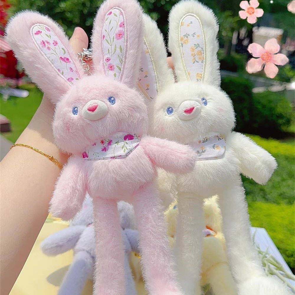 Soft Plush Pink Bunny Keychain