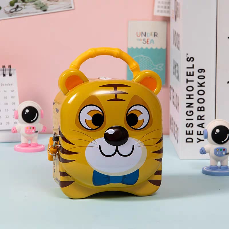 Tiger Shape Metal Money Bank