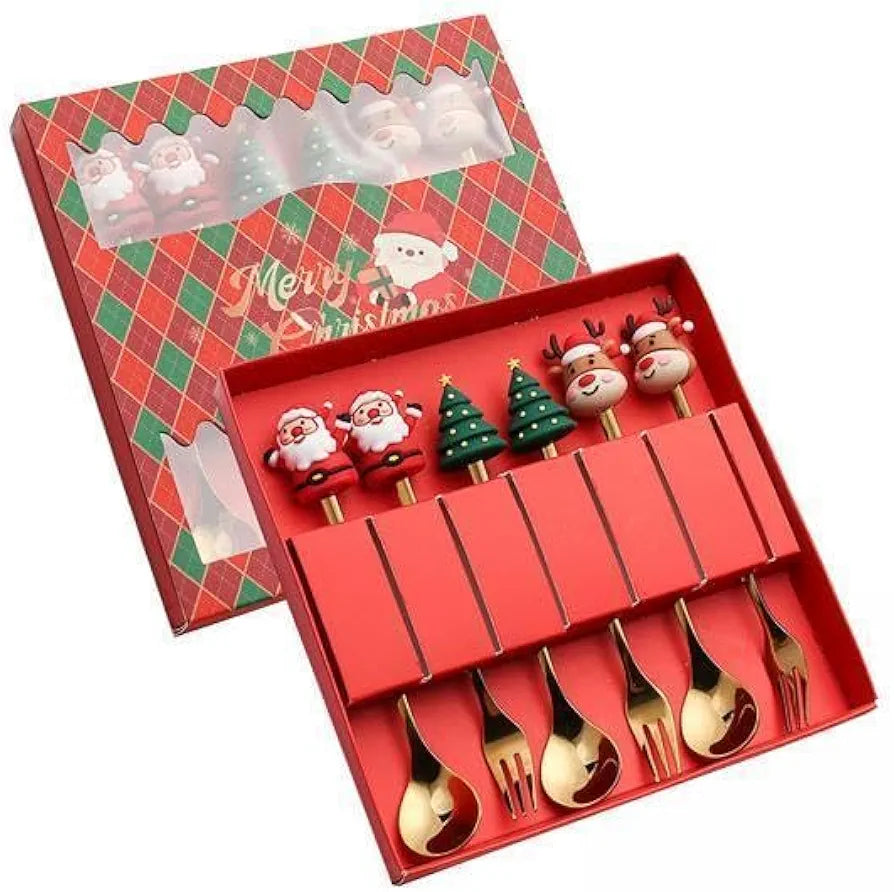 Christmas Spoon & Fork [ 6pcs]