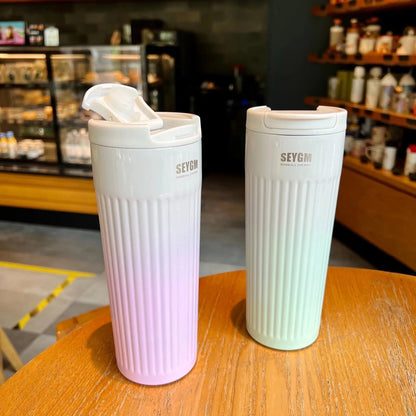 Insulated Dual Valve Stainless Steel Coffee Mugs/Tumblers Bottle