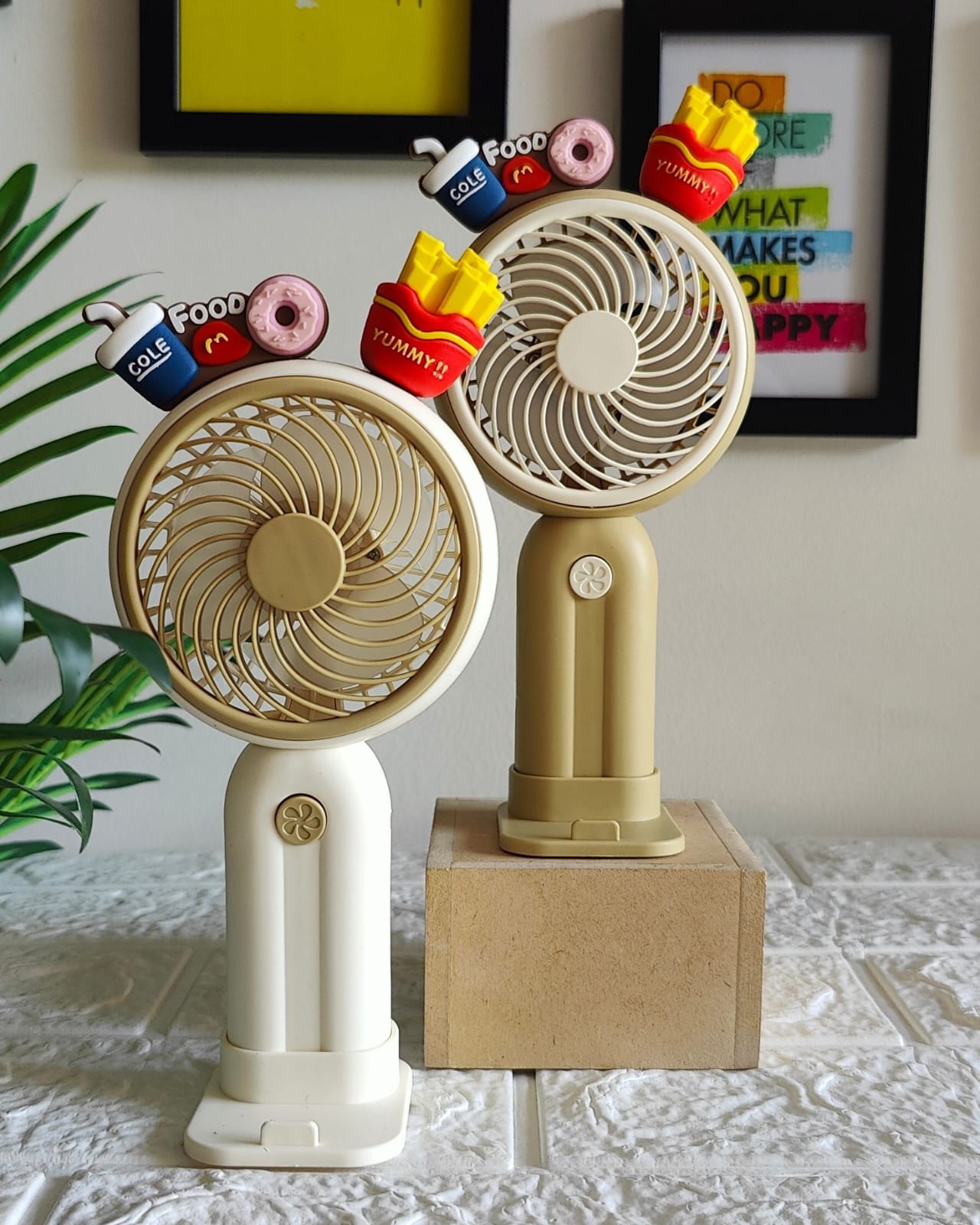 Fast Food Mini Handheld Rechargeable Fan