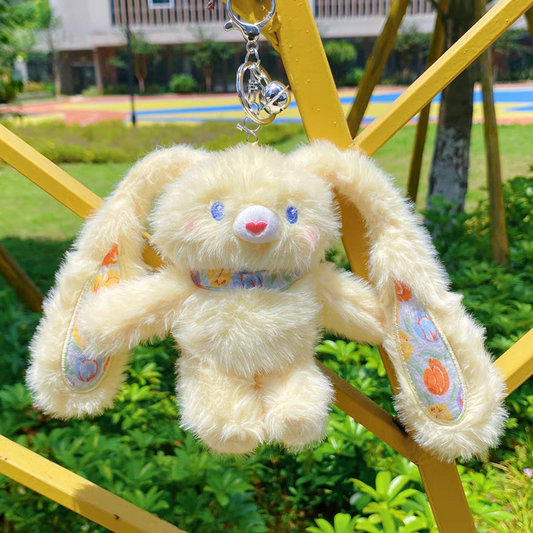 Soft Plush Yellow Bunny Keychain
